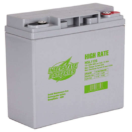 Interstate Battery - HSL1125 - 12 volt 22 amp - High Rate